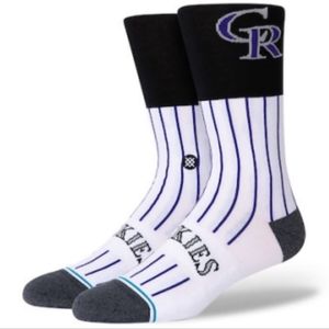 NWT Stance x MLB Colorado Rockies COL COLOR Crew Socks Sz M